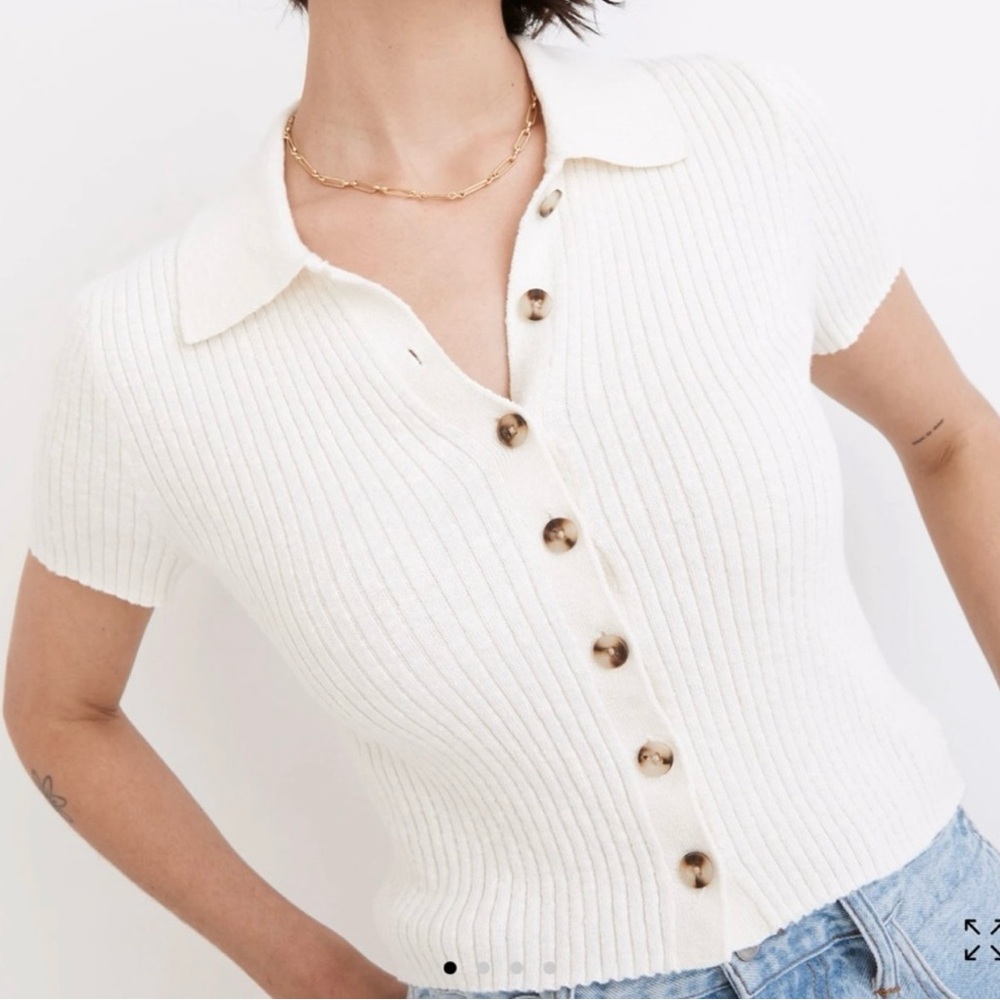 Madewell • Barbrook Button-Front Sweater Polo xxs